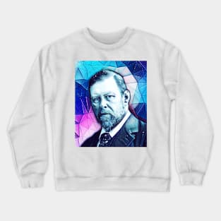 Bram Stoker Snowy Portrait | Bram Stoker Artwork 6 Crewneck Sweatshirt